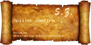 Spiller Zamfira névjegykártya